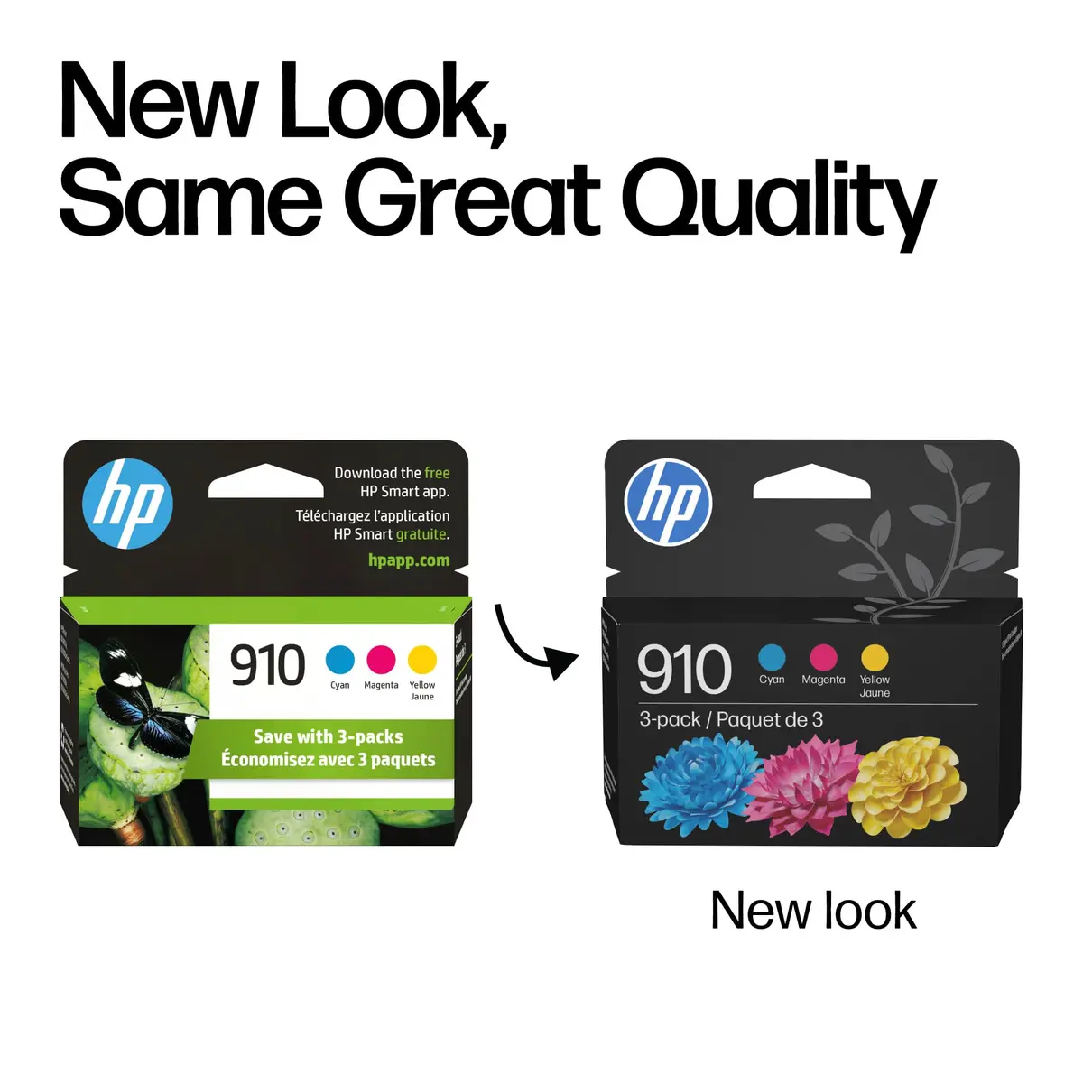 HP 910 Cyan, Magenta, Yellow Ink Cartridges (3-Pack, 315 pages/color) | Fade-Resistant Documents & Brilliant Images - view 3