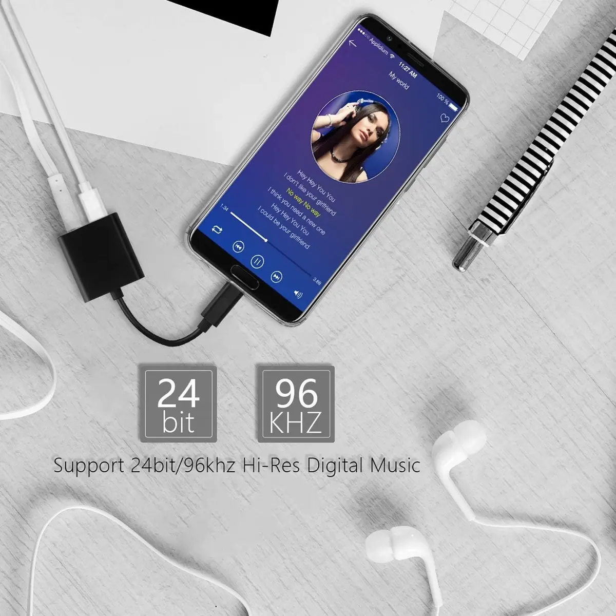 LecLooc USB C Splitter for iPhone 15 | Dual Audio & Fast Charge 60W | Compatible with iPad Pro, Galaxy S22 Ultra, Pixel 7 | 24-bit/96kHz - view 6