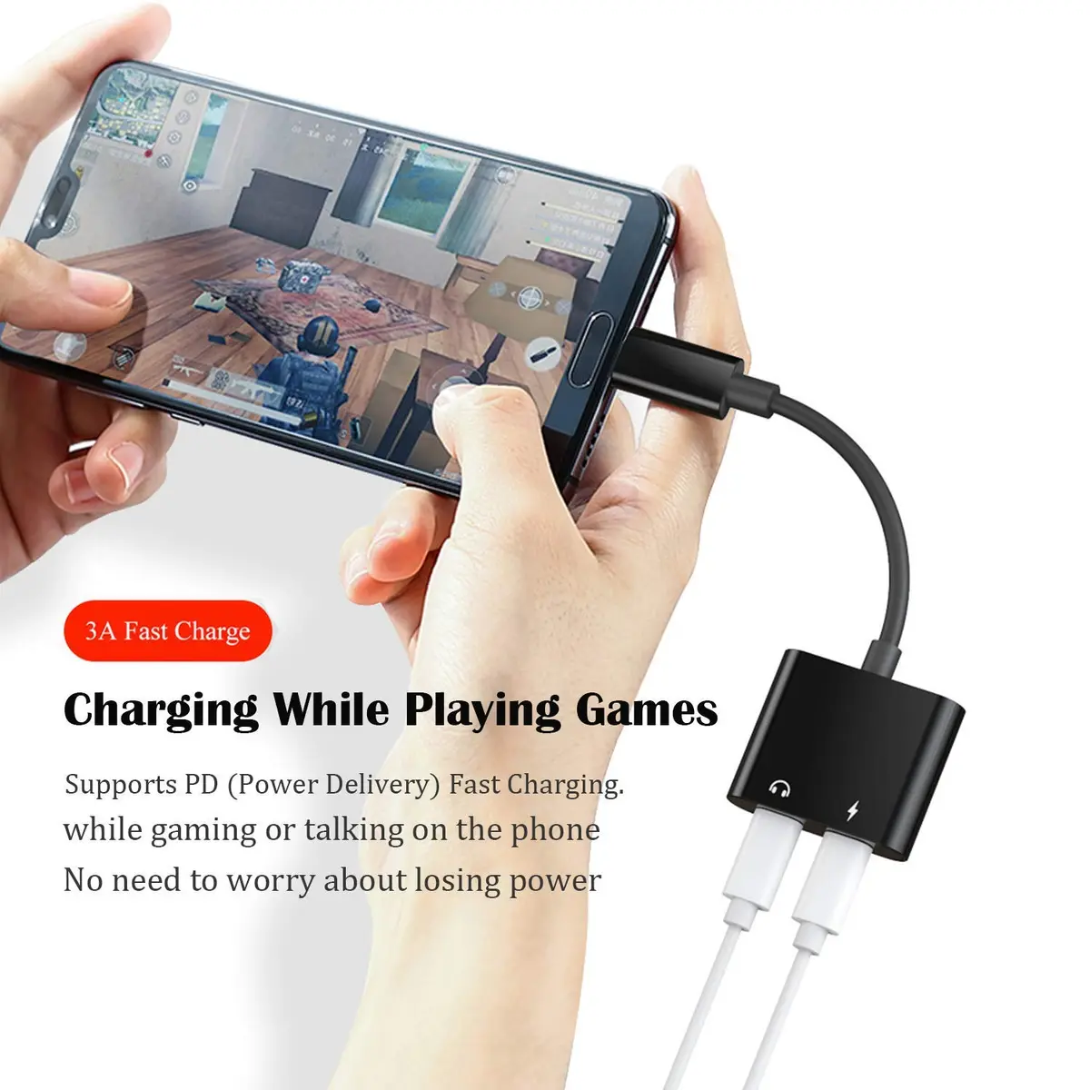 LecLooc USB C Splitter for iPhone 15 | Dual Audio & Fast Charge 60W | Compatible with iPad Pro, Galaxy S22 Ultra, Pixel 7 | 24-bit/96kHz - view 4