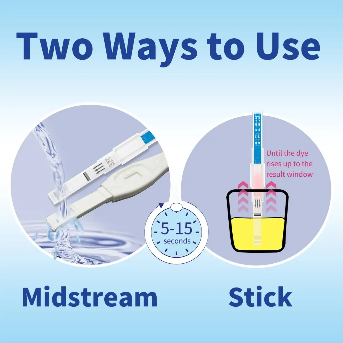 DAVID Home Pregnancy Test Kit, 6 Tests (3 Pens + 3 Crystal Sticks) | Early Detection & High Sensitivity - view 6
