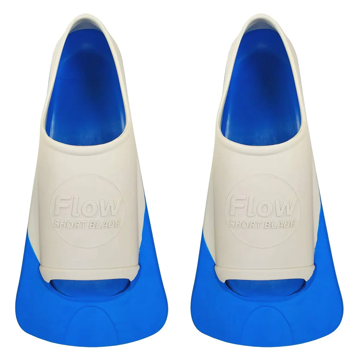 Flow Swim Gear Youth Rubber Short Blade Fins XS 3-5 (Blue) | Build Leg Strength & Endurance - view 2