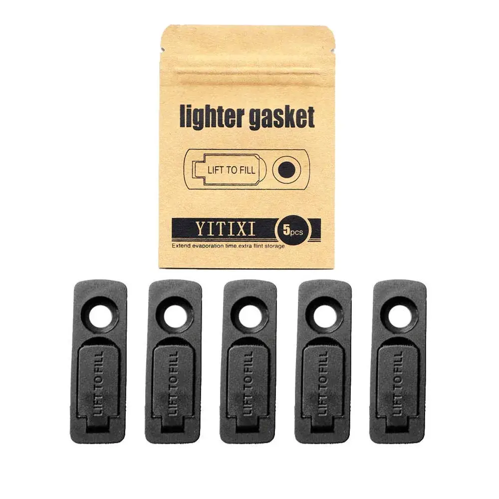 YITIXI Black 5-Piece Lighter Evaporation Gasket Set | Reduces Fluid Loss - main product image