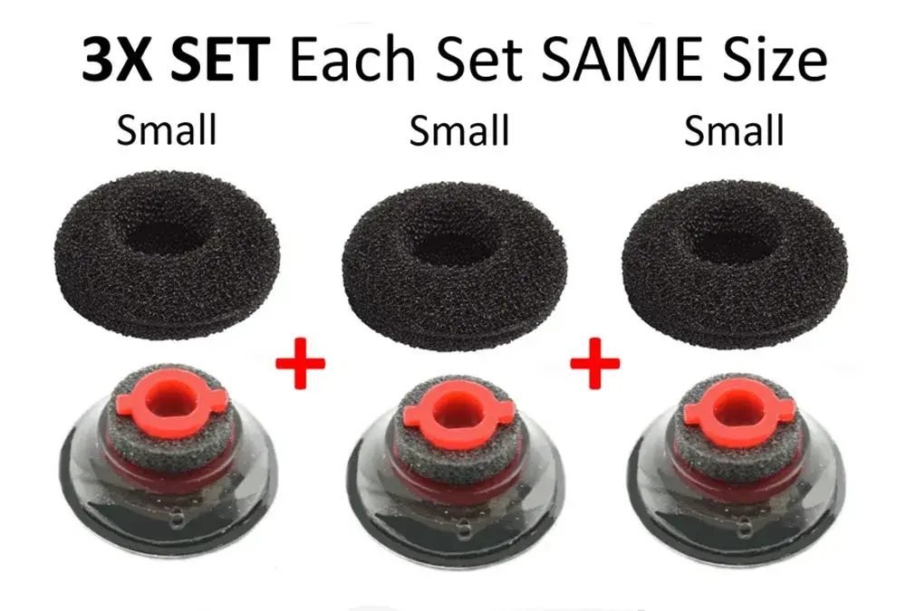WirelessFinest 3X Comfort Eartips Small for Plantronics Voyager 5200 5220 5210 Headsets | All-Day Comfort Replacement - view 8