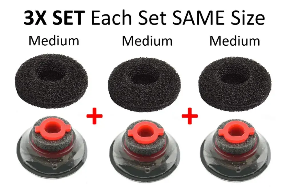 WirelessFinest 3X Comfort Eartips for Plantronics Voyager 5200 5220 5210 Medium (1 Pair) | All-Day Comfort Replacement Earbuds - view 8