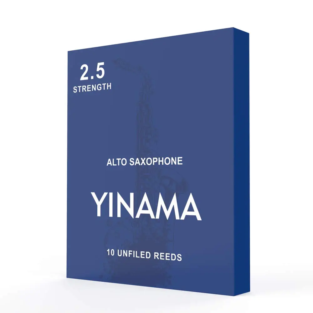 Yinama Alto Saxophone Reeds for Alto Sax Strength 2.5 | Flexible, Rich Tone, Box of 10 - view 2