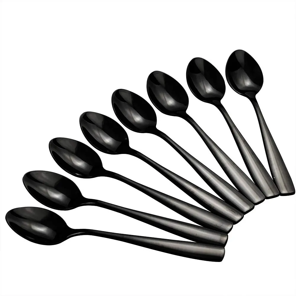 Teyyvn Stainless Steel Tea Spoons 16-Piece Black Small Spoon | Durable & Mirror Finish (14.94cm) - view 7