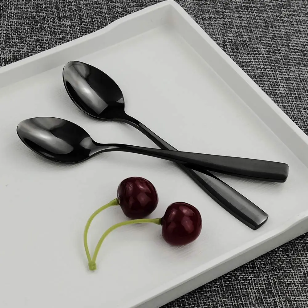 Teyyvn Stainless Steel Tea Spoons 16-Piece Black Small Spoon | Durable & Mirror Finish (14.94cm) - view 4