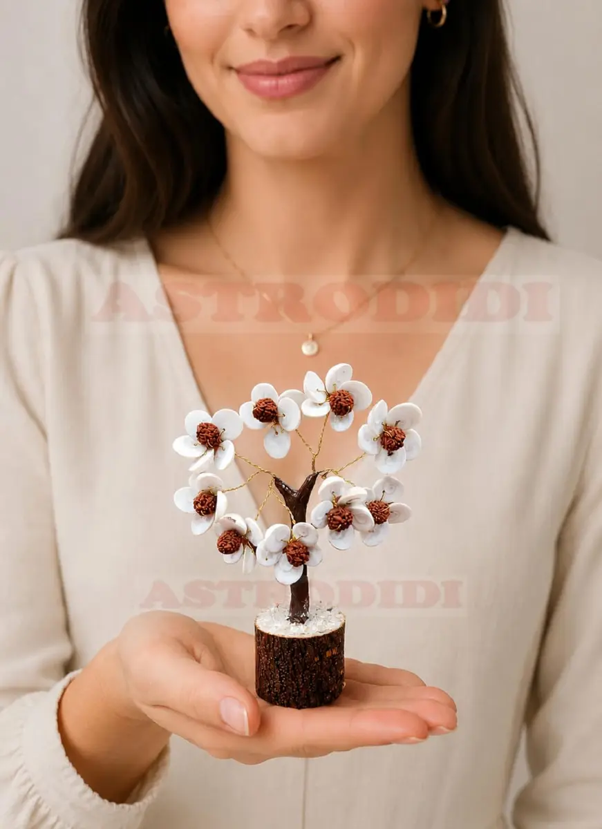 ASTRODIDI Rudraksha Gomti Chakra Tree with 45 Gomti Chakras & 9 Rudraksha Beads | Home & Office Decor - view 2
