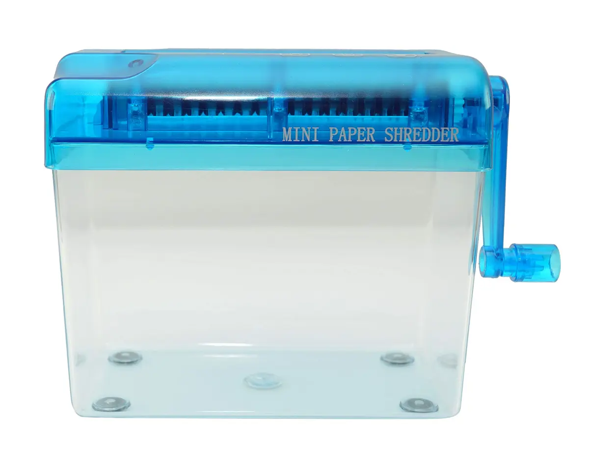 Home-X Hand Crank Paper Document Shredder | Portable Manual Office & Classroom Supplies - view 4