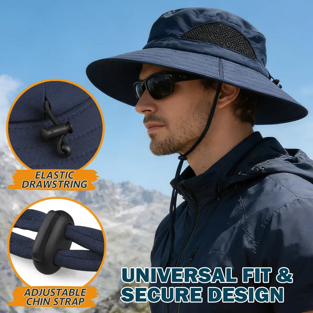 EINSKEY Wide Brim Sun Hat, UPF 50+ UV Protection Waterproof Packable Bucket Hat for Men & Women - view 4