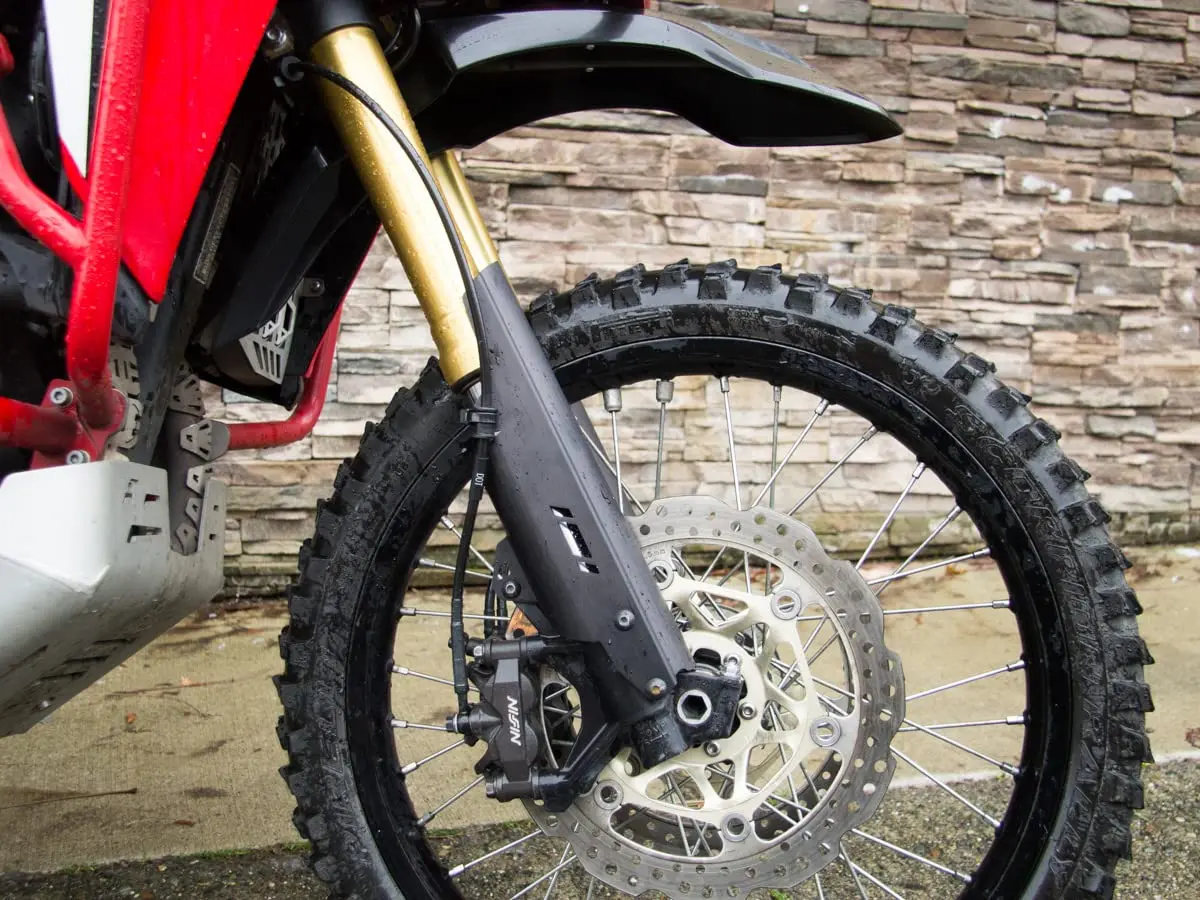 AltRider Fork Leg Guards Compatible with Honda CRF1000L & CRF1100L Africa Twin/Adventure Sports - Powder Coated Aluminum - Black - view 3