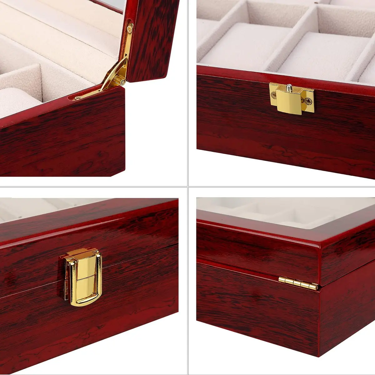 Uten Watch Box 10 Slots | Solid Wood Jewelry Organizer for Men & Women - view 6