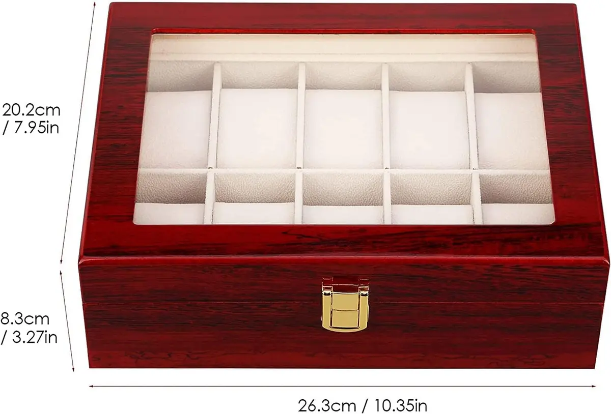 Uten Watch Box 10 Slots | Solid Wood Jewelry Organizer for Men & Women - view 7