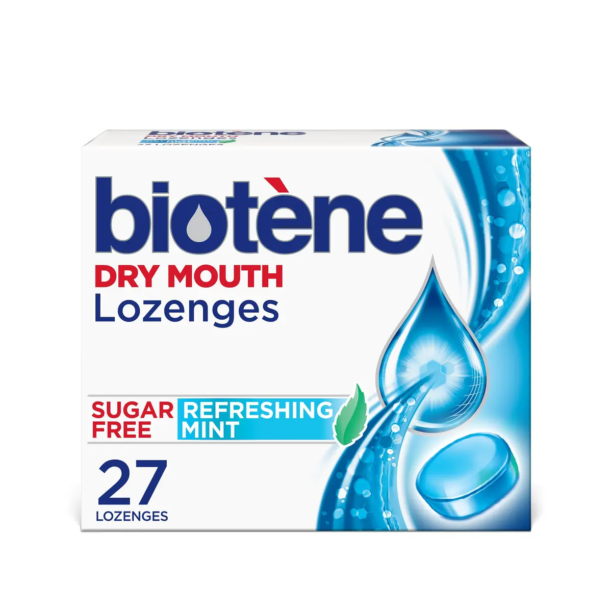 biotène Dry Mouth Lozenges 27 Count | Fresh Breath & Relief, Sugar-Free Mint - main product image