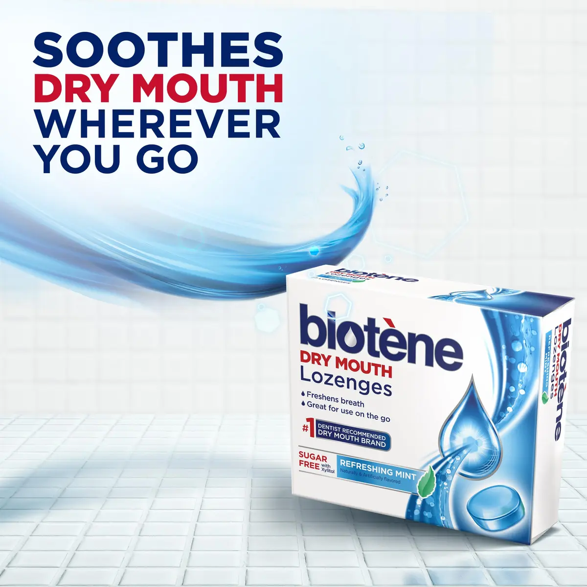 biotène Dry Mouth Lozenges 27 Count | Fresh Breath & Relief, Sugar-Free Mint - view 2