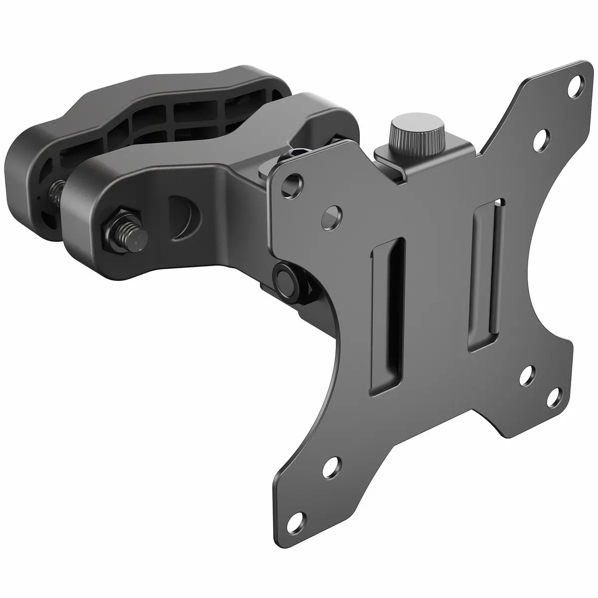 VIVO Steel Universal Bracket Pole Mount with Removable VESA Plate, Fits 13-30 inch Screens, 10 kg Capacity | Full Motion Articulation - main product image