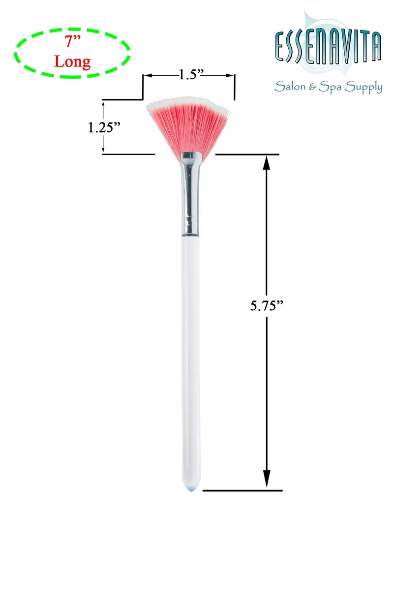 essenavita 6-Piece Fan Mask Brush Set – Natural Boar & Synthetic Fan Brushes for Facial Masks, Peels & Skincare Application - view 5