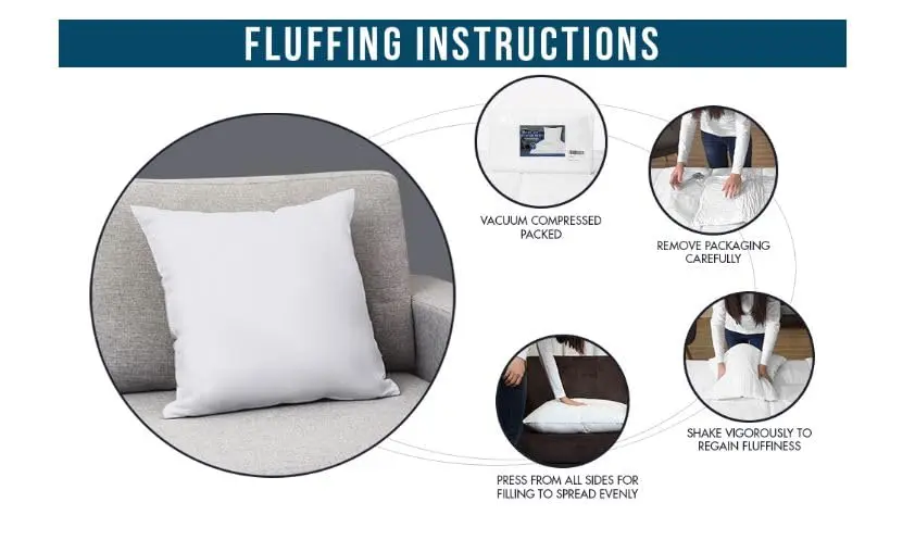 Utopia Bedding 16x16 Pillow Inserts, White | Extra Fluffy Support for Couch & Bed - view 10