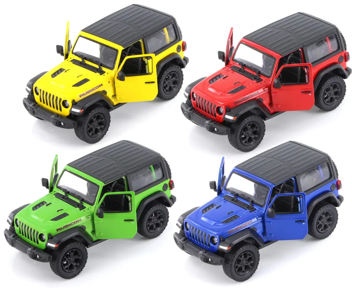 KiNSMART Jeep Wrangler Rubicon Off-Road 4x4 Die-Cast Model 13.7cm (5.4in) | Authentic USA Import - main product image