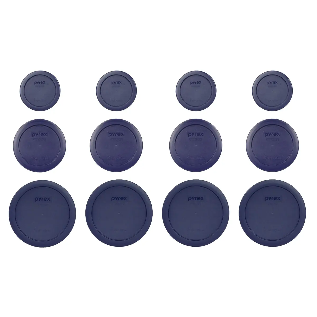 Pyrex 12-Piece Americana Blues Themed Replacement Lids for Pyrex Bowls | 12 Count - main product image