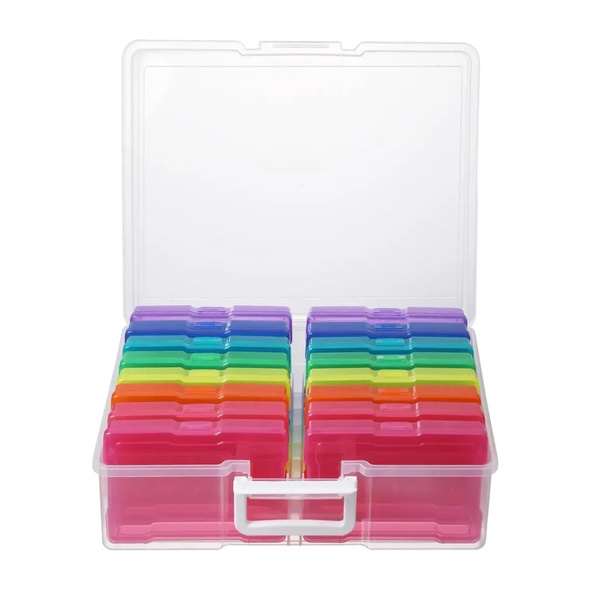 novelinks Photo Storage Box with 16 Inner Cases | Holds 1600 Photos & Crafts | 37.6 x 30.5 x 13 cm (14.8" x 12" x 5.1") - main product image