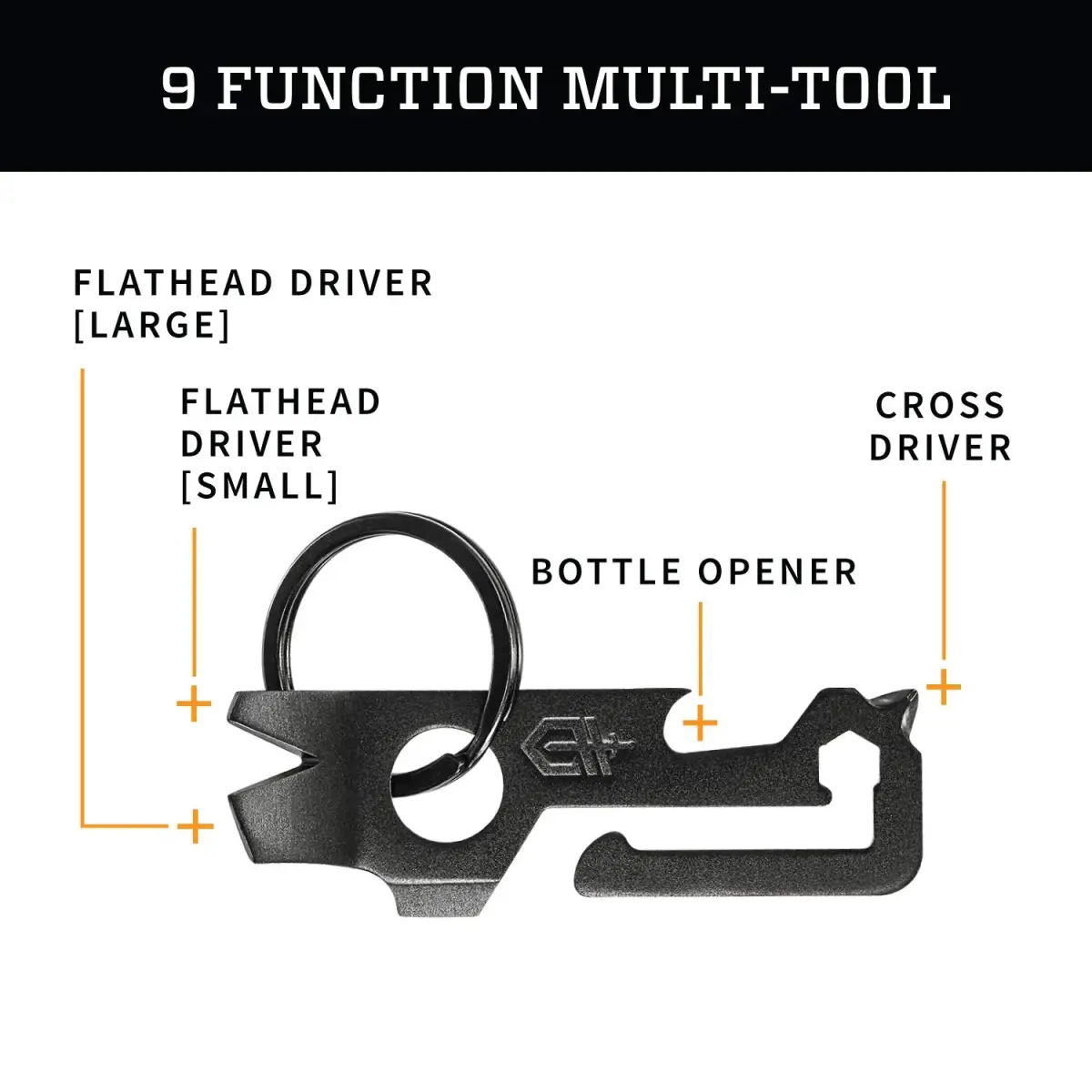 Gerber Gear Mullet Keychain Multi-Tool 7.6cm (3 inches) | 9-in-1 EDC Pry Bar, Wire Stripper, Bottle Opener - view 2