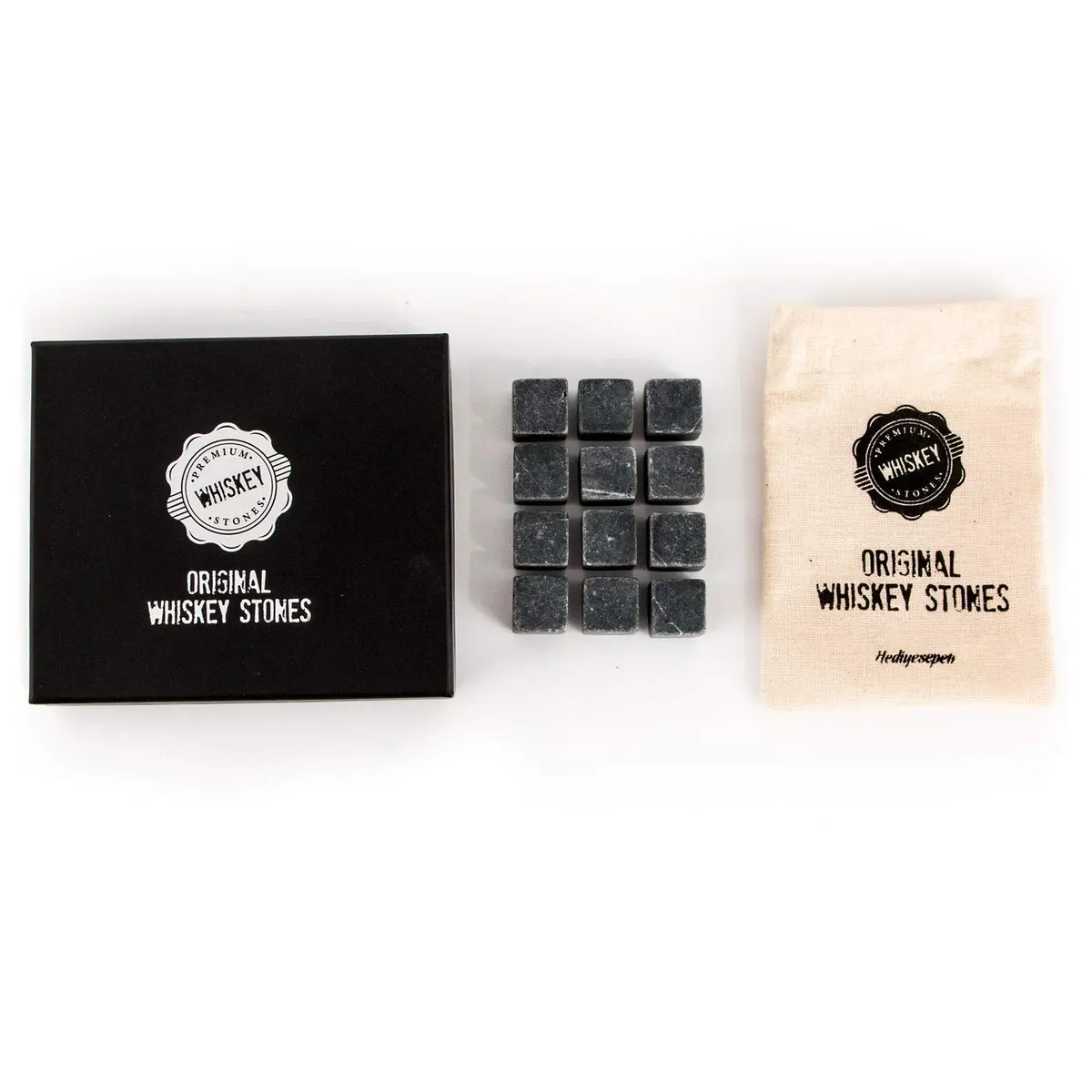 Hediyesepeti Premium Whiskey Stones Gift Set 12 Pcs Marble Reusable Ice Cubes | No Dilution, Original Taste (70-120 chars) - view 9