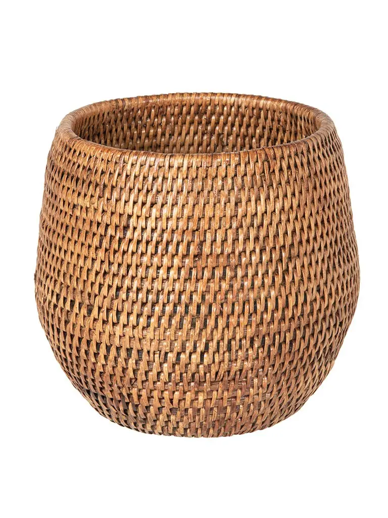 Kouboo La Jolla Coco Rattan Bowl Small Planter | Handcrafted Indoor Decor (70-120 chars) - main product image