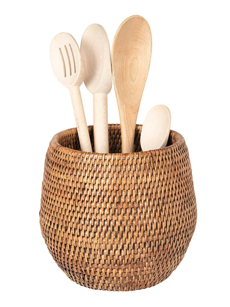 Kouboo La Jolla Coco Rattan Bowl Small Planter | Handcrafted Indoor Decor (70-120 chars) - view 7