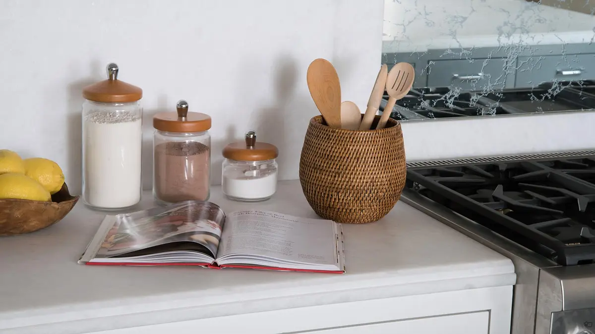 Kouboo La Jolla Coco Rattan Bowl Small Planter | Handcrafted Indoor Decor (70-120 chars) - view 3