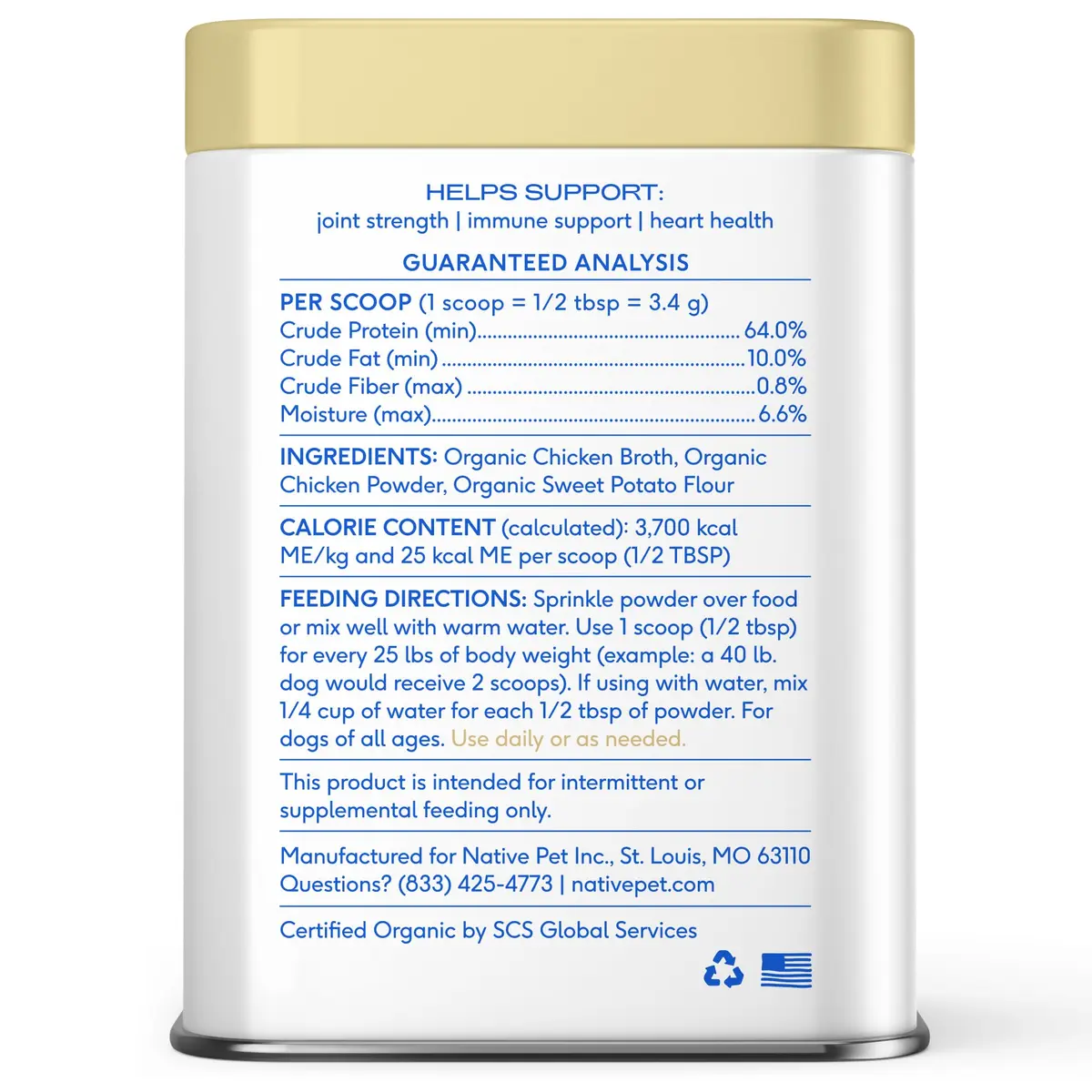 Native Pet Bone Broth for Dogs & Cats - Chicken Powder | Supports Joint & Heart Health (70-120 chars) - view 8