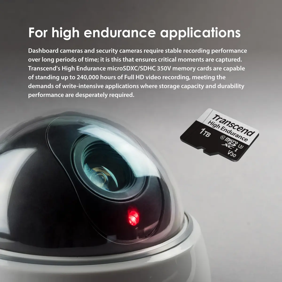 Transcend 128GB High Endurance microSD Card, 100MB/s, U3, C10, V30 | Reliable for Dashcams & Surveillance - view 2