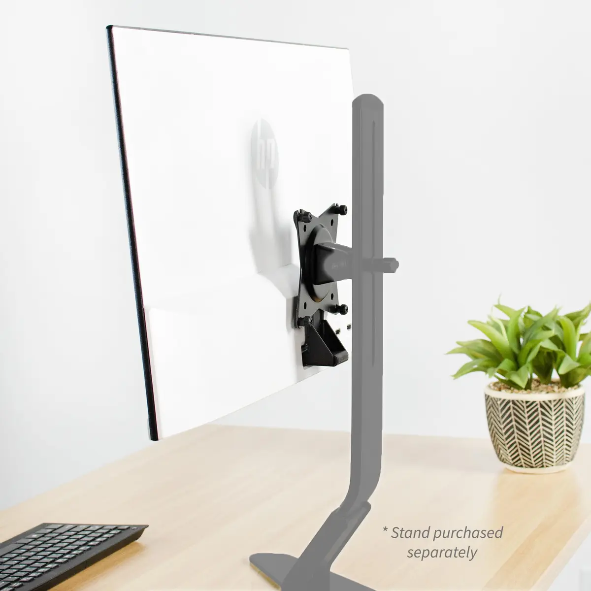 VIVO Steel Quick Attach VESA Adapter Plate Bracket for HP Monitors 75x75mm & 100x100mm | Mount-HP27ER - view 6