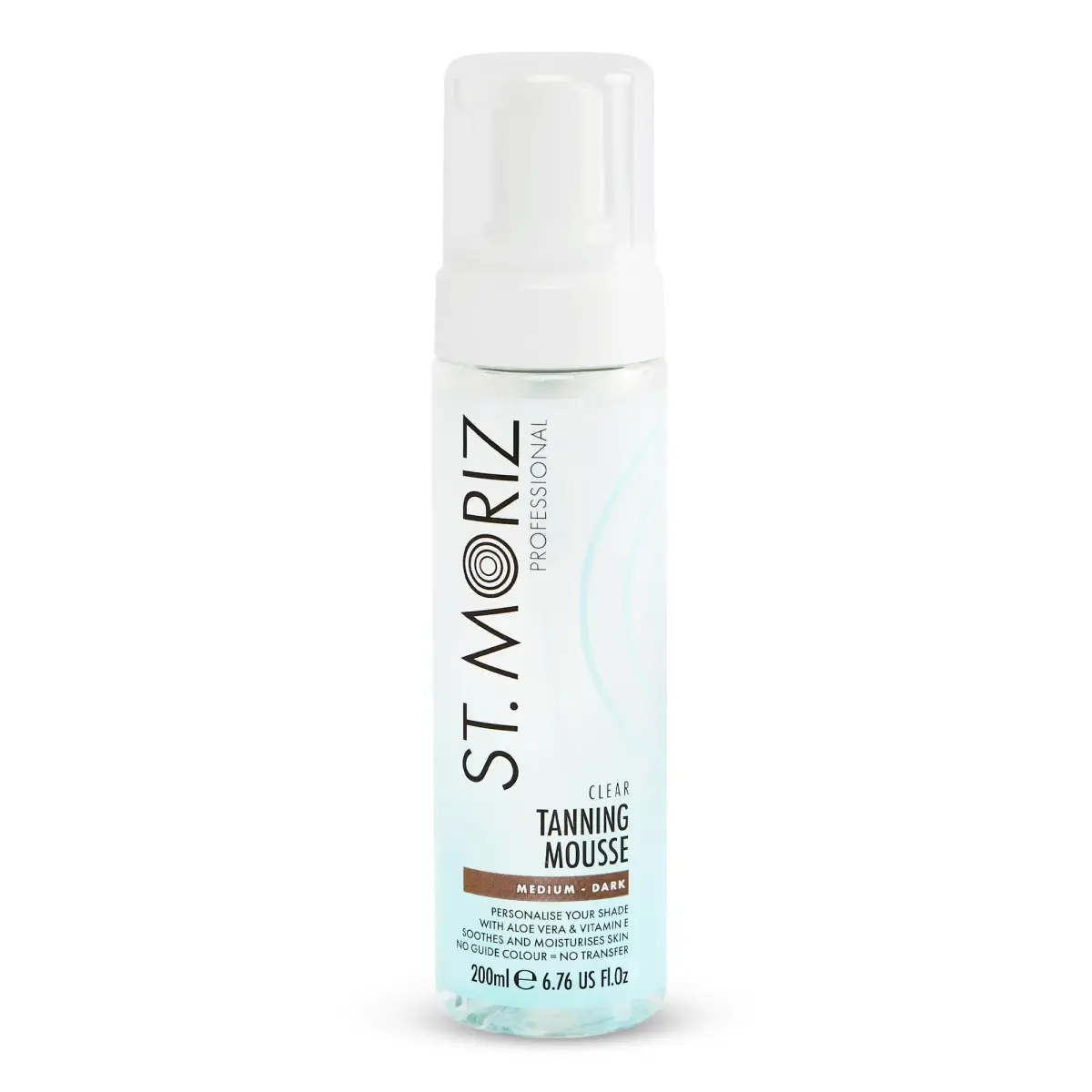 St. Moriz Professional Clear Tanning Mousse Medium to Dark 200ml (6.76 Fl Oz) | Vegan Fake Tan with Aloe Vera & Vitamin E - main product image