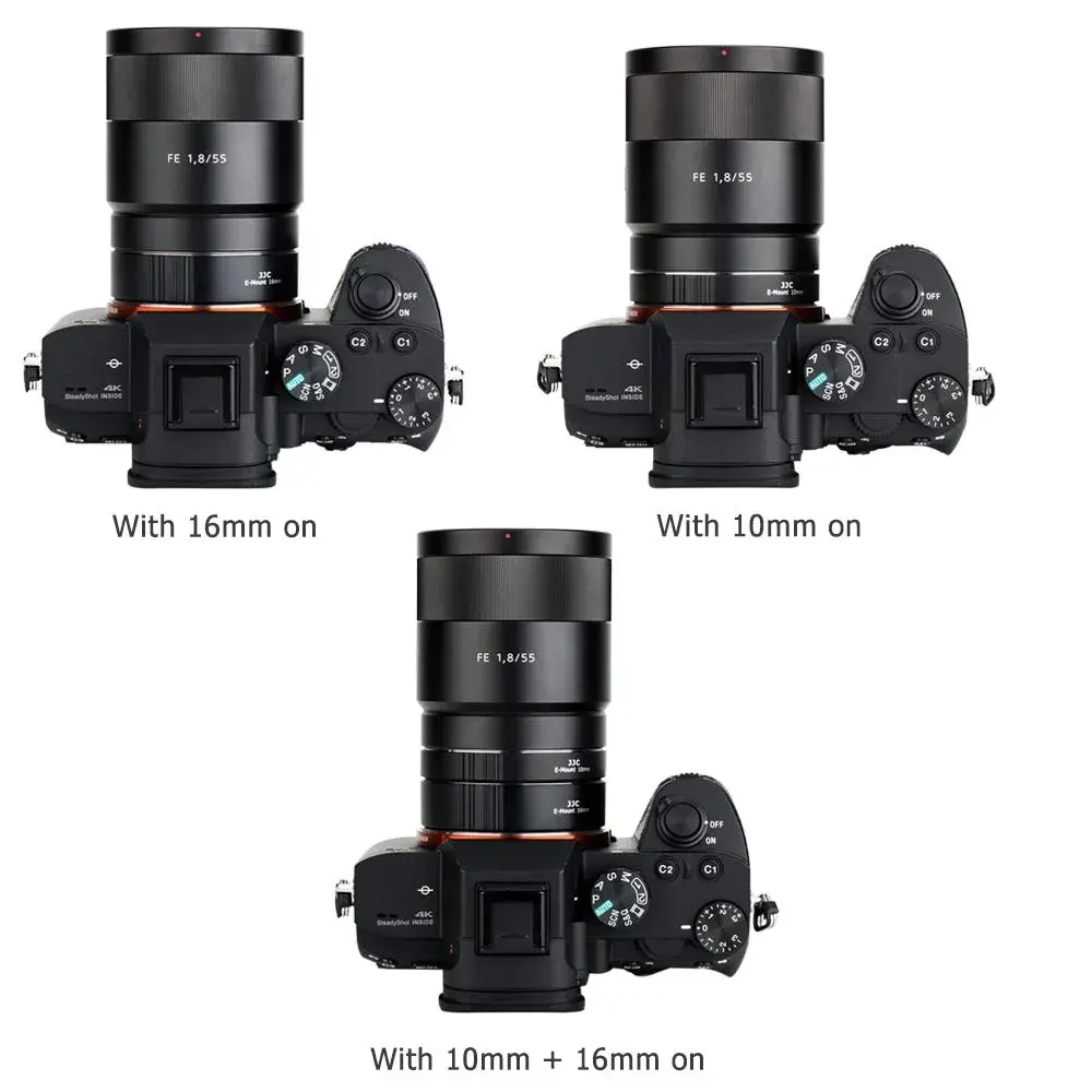 JJC Auto Focus Macro Extension Tube Set for Sony E Mount Cameras & Lenses | 10mm & 16mm Tubes for Macro Photography - view 5
