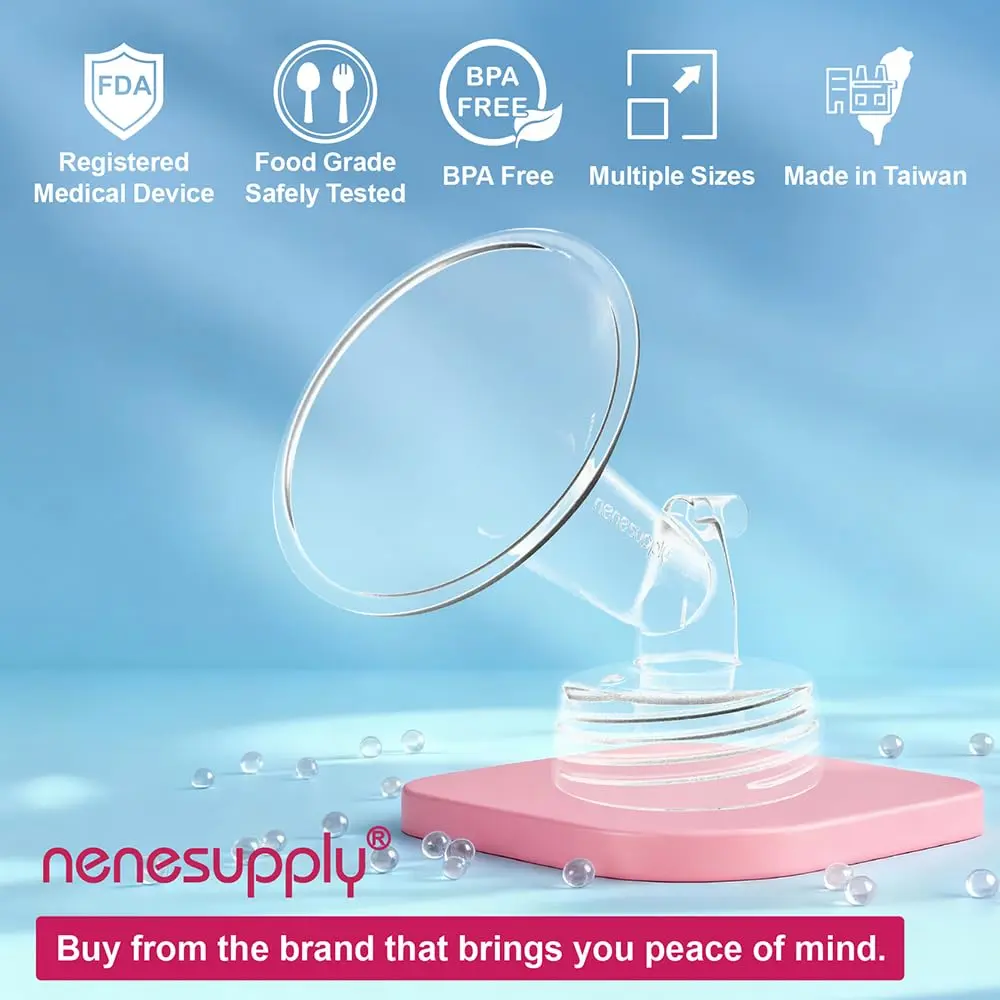 Nenesupply 21mm Flanges & Duckbill Valves for Spectra Breastpump | 2 Count (Pack of 1) - view 3