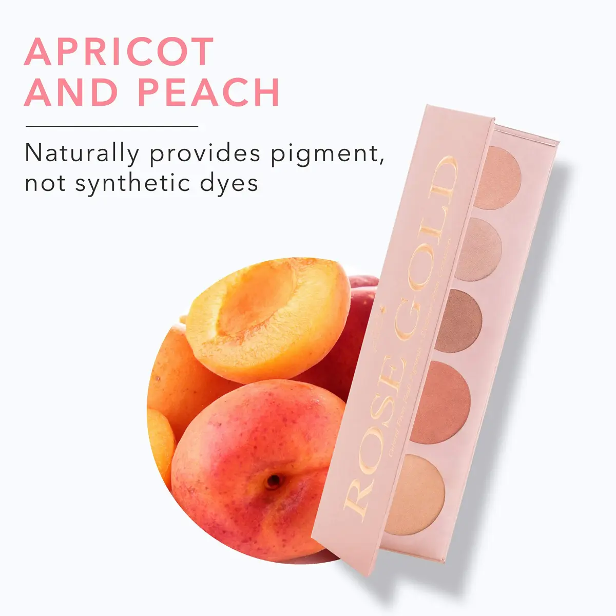 100% PURE Rose Gold Makeup Palette All in One Compact 3, Rose Gold | Natural Fruit Pigmented Multi-Use Face & Eye Makeup - view 5