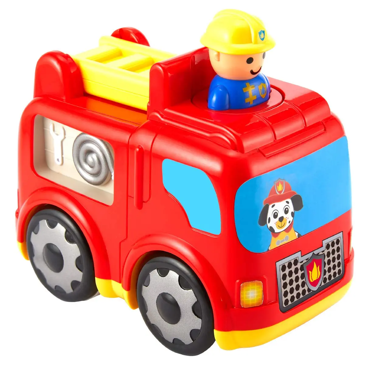 Kidoozie Press 'N Zoom Fire Engine - Push & Go Vehicle Toy for Toddlers | Bright, Safe & Educational (70-120 chars) - main product image
