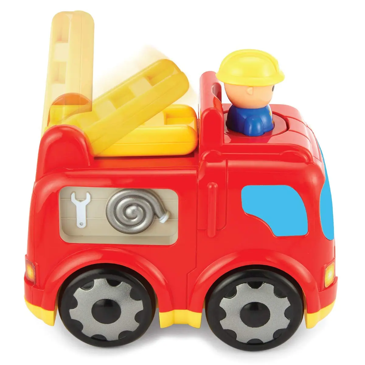 Kidoozie Press 'N Zoom Fire Engine - Push & Go Vehicle Toy for Toddlers | Bright, Safe & Educational (70-120 chars) - view 3