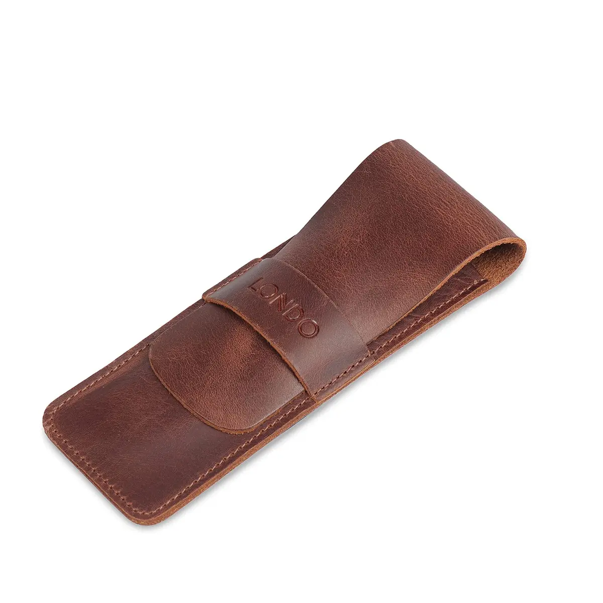 Londo Genuine Leather Pen and Pencil Case with Tuck in Flap | Classic Desk Organizer - view 6