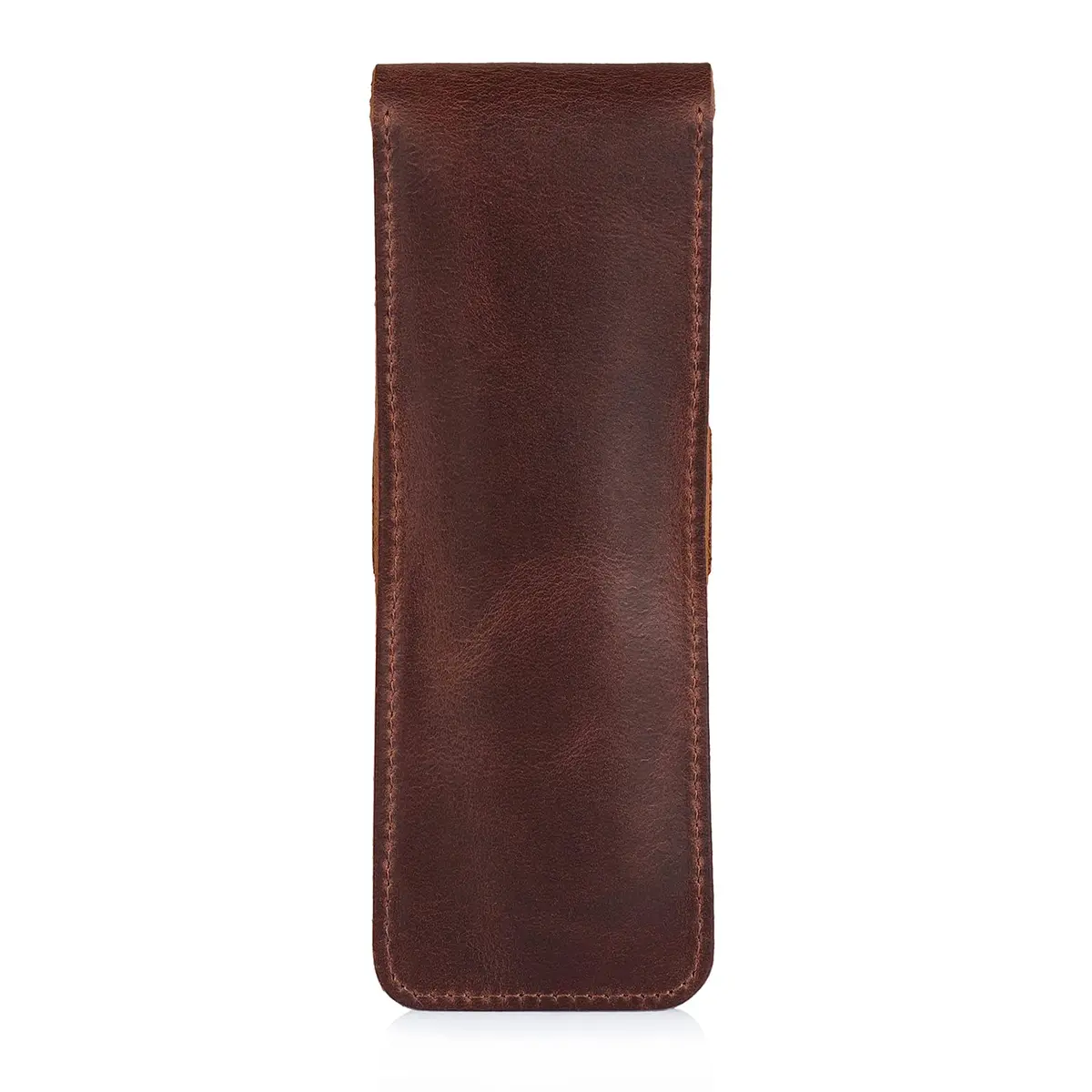 Londo Genuine Leather Pen and Pencil Case with Tuck in Flap | Classic Desk Organizer - view 7