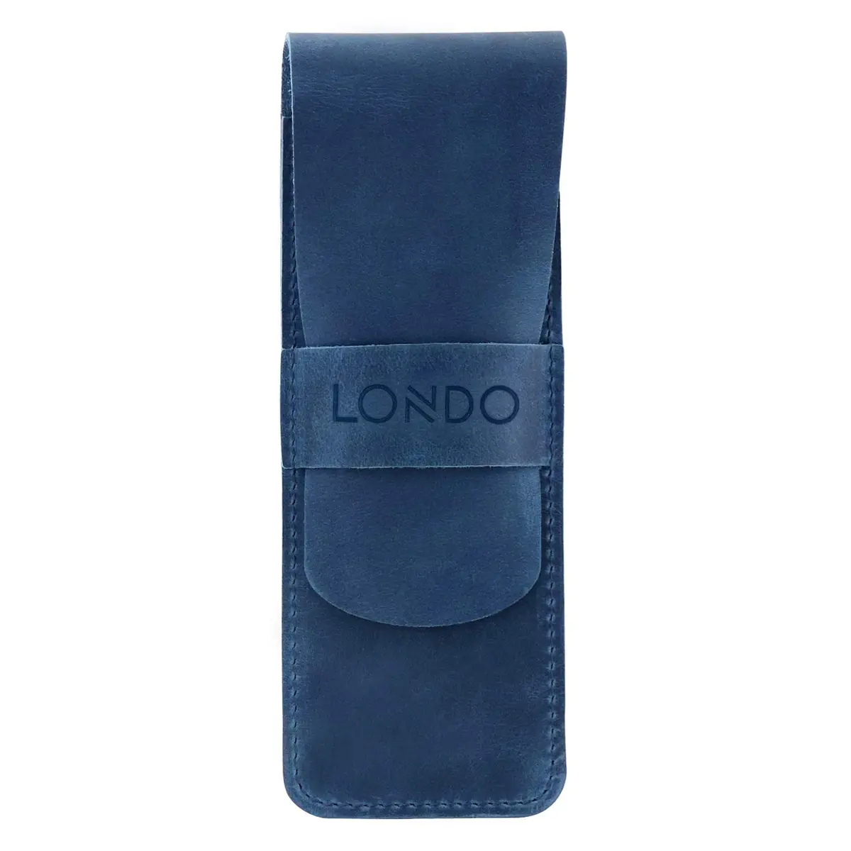 Londo Genuine Leather Pen and Pencil Case with Tuck in Flap | Classic Desk Organizer in 6 Colors - main product image