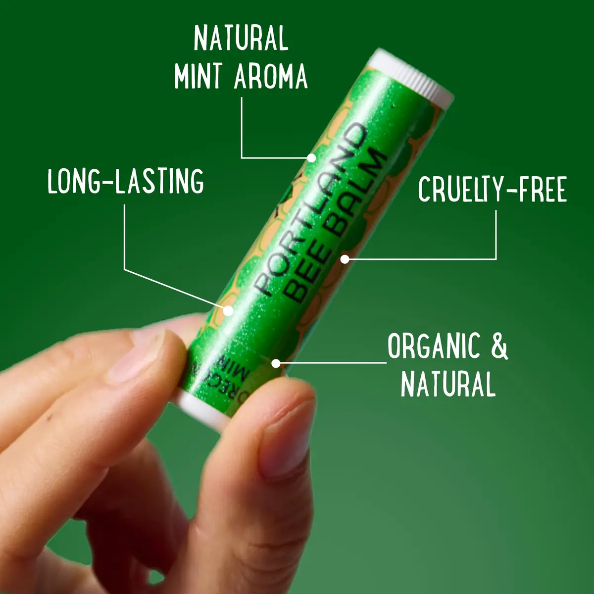 Portland Bee Balm Organic Lip Balm with Organic Coconut & Olive Oil | Handmade Beeswax, Cruelty Free, Plastic Neutral (24 Count) - view 4