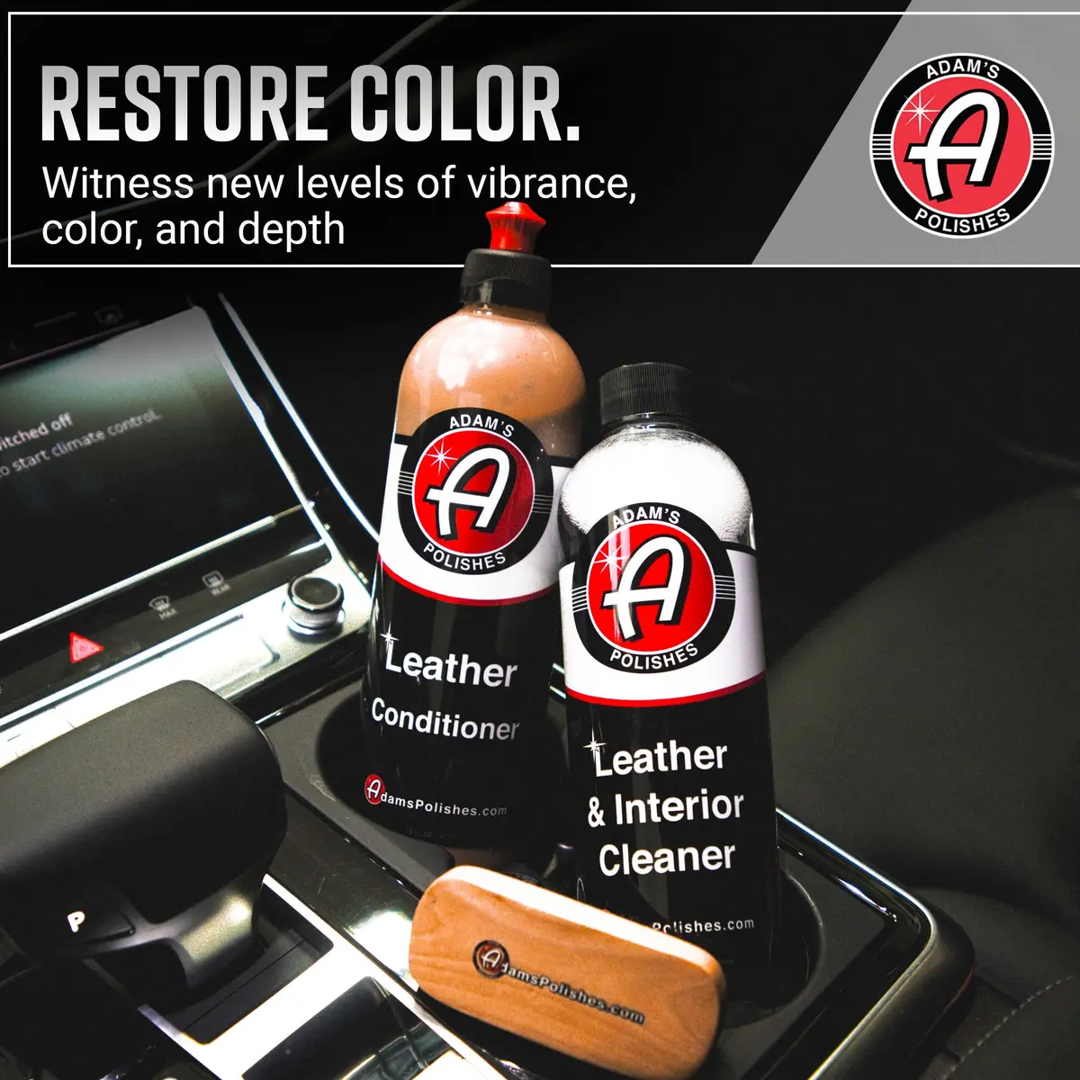 Adam's Polishes Leather Care Kit - Leather Cleaner & Conditioner 16 Fl Oz | UV Protection for Car Interior - view 6