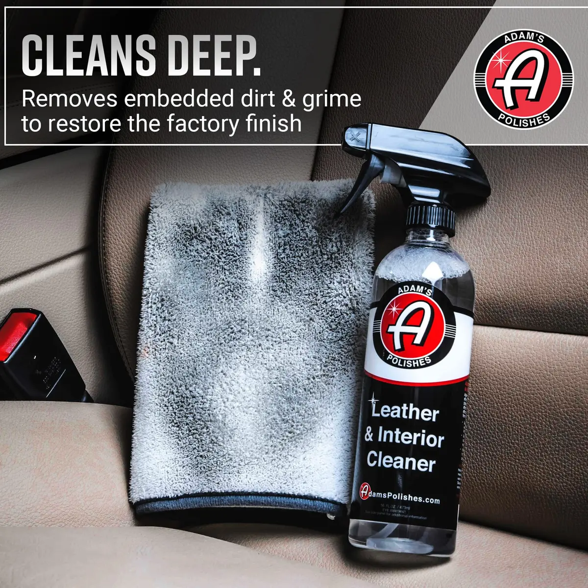 Adam's Polishes Leather Care Kit - Leather Cleaner & Conditioner 16 Fl Oz | UV Protection for Car Interior - view 3