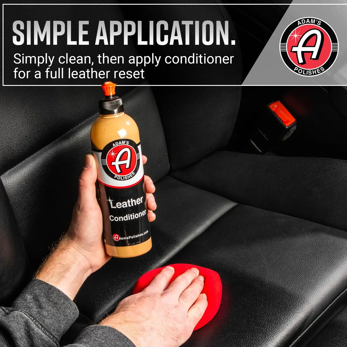 Adam's Polishes Leather Care Kit - Leather Cleaner & Conditioner 16 Fl Oz | UV Protection for Car Interior - view 4