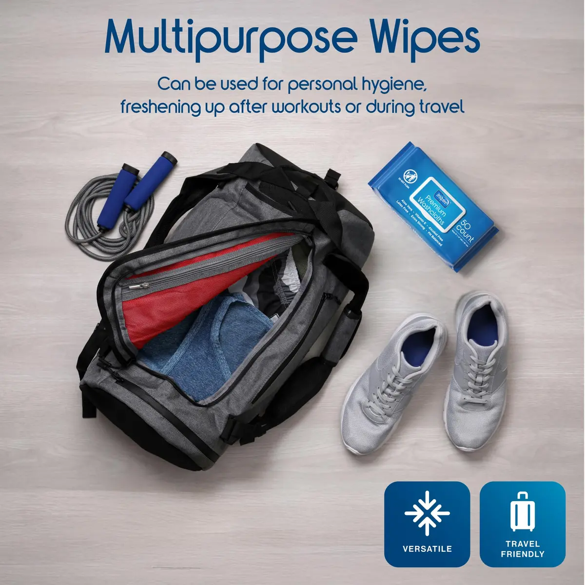 Inspire Adult Wet Wipes, Extra Large 8"x12" | Hypoallergenic Cleansing Cloths for Elderly & Caregivers - view 7