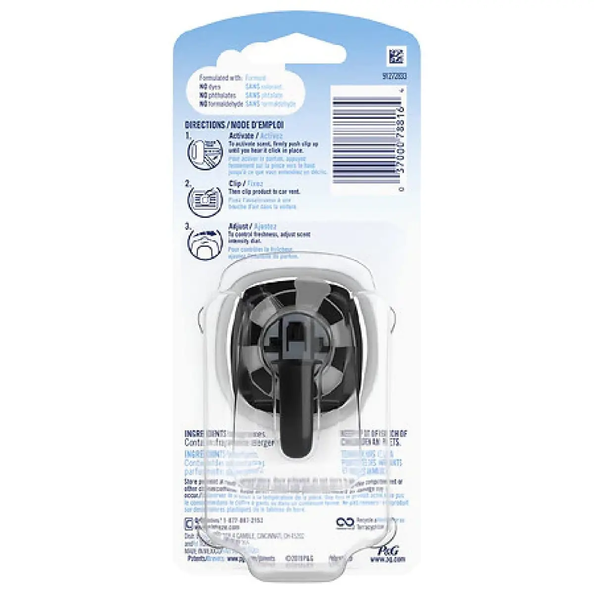 Febreze Car Odor-Eliminating Vent Clip, Old Spice Scent | Odor Blocker for Cars, 1 count - view 2