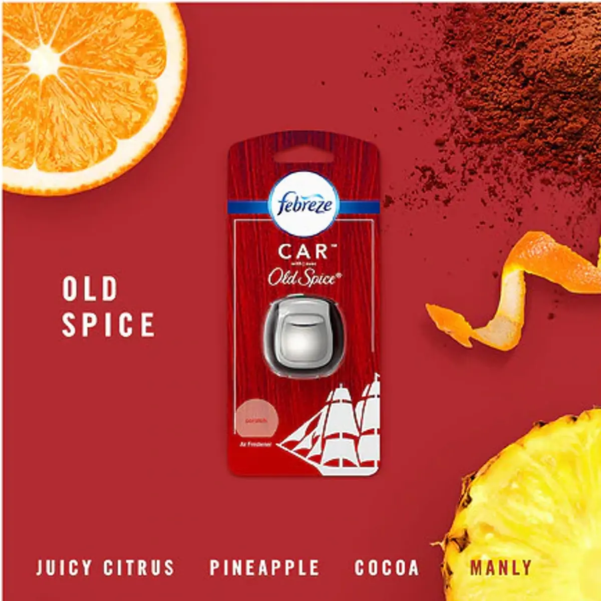 Febreze Car Odor-Eliminating Vent Clip, Old Spice Scent | Odor Blocker for Cars, 1 count - view 3