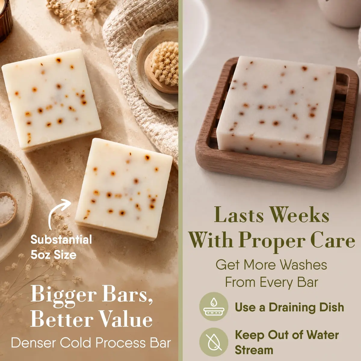 360Feel Lavender Patchouli Castile Soap - Handmade in USA - All-Natural, Cold-Processed, 5 oz | Deep Hydration & Relaxation - view 5